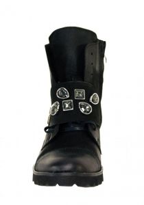 kožená a atestovaná obuv Zimní kotníkové boty "Exquisite" 1004 s dvojím zapínáním Exquisite E