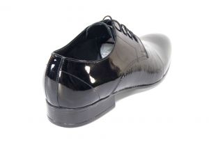 kožená a atestovaná obuv Kožená pánská obuv Lavaggio 1615, černá lesklá