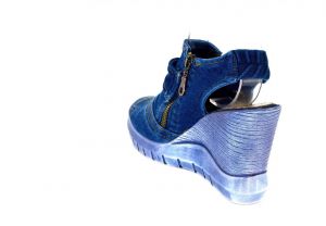 kožená a atestovaná obuv Originální sandále „JEANS“ na klínku 949 Starbluemoon