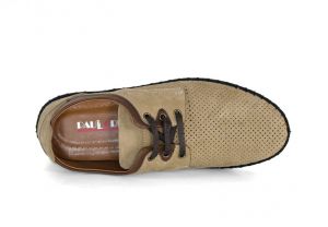 kožená a atestovaná obuv Pánské ležérní kožené boty PAUL CRUZ s černou podešví Paulcruz