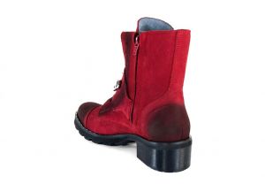 kožená a atestovaná obuv Zimní kotníkové boty Luxurious 1004, červené Alpino