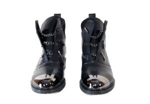 kožená a atestovaná obuv Luxusní kožené kotníčkové boty „Marcella“ 713
