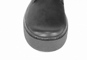kožená a atestovaná obuv Černé dámské polobotky CheBello 2173 s vyšší platformou