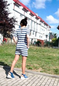 kožená a atestovaná obuv Originální kotníčkové „Jeans“ sandály 15.12.275 s bílou klínovou platformou Blue Lion