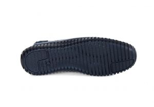 kožená a atestovaná obuv Pánské modré sportovní boty s černou platformou 137-874 Paulcruz