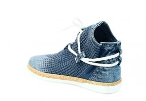 kožená a atestovaná obuv Kotníkové luxusní boty -Jeans „EMANI“ 119-09-73 s dekorativní šňůrou
