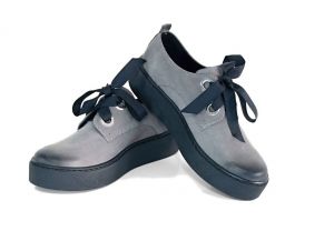 kožená a atestovaná obuv Šedé dámské sportovní boty „CheBello“ 2173 - 38