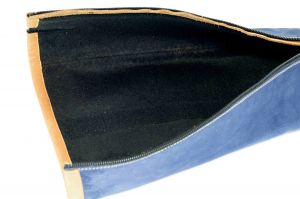 kožená a atestovaná obuv Luxusní dámské zimní kozačky „CheBello“ 2108 modro okrové
