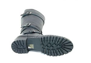 kožená a atestovaná obuv Luxusní zimní kožené kozačky „2744-101“, na širokém podpatku Marcella