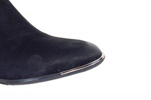 kožená a atestovaná obuv Luxusní dámské zimní kozačky „CheBello“ 2102, černé - nubuk