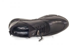 kožená a atestovaná obuv Kožené pánské sportovní boty 9026, černé Gattuso