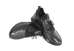 kožená a atestovaná obuv Kožené pánské sportovní boty 9026, černé Gattuso