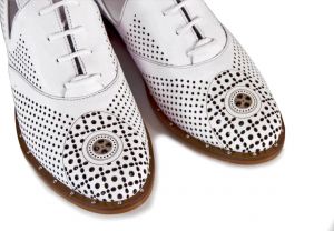 kožená a atestovaná obuv Luxusní dámské polobotky Marcella 645, bílé