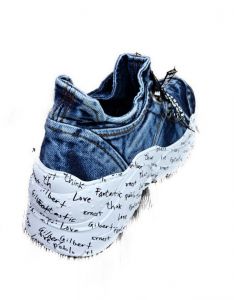 kožená a atestovaná obuv Originální Jeans tenisky “STAR BLUEMOON“ s bílou nápaditou podrážkou Starbluemoon