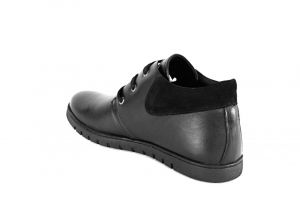 kožená a atestovaná obuv Pánské kotníčkové boty „P Crug ", černé Paulcruz