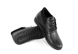 kožená a atestovaná obuv Pánské kotníčkové boty „P Crug ", černé Paulcruz