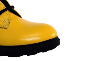 kožená a atestovaná obuv Žluté luxusní vyšší kotníčkové boty zimní „Marcella“ U-21