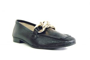 Černé luxusní dámské polobotky „MarcellaShoes“ 99, s perforací | 36 , 37 , 38 , 39 , 40 