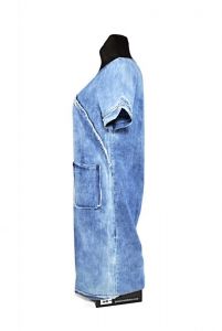 kožená a atestovaná obuv Džínové šaty s krátkým rukávem „2GG“ Starbluemoon