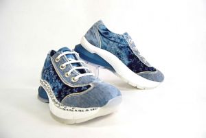 kožená a atestovaná obuv Originální Jeans tenisky “STAR BLUEMOON“ s bílou nápaditou podrážkou 834 Starbluemoon