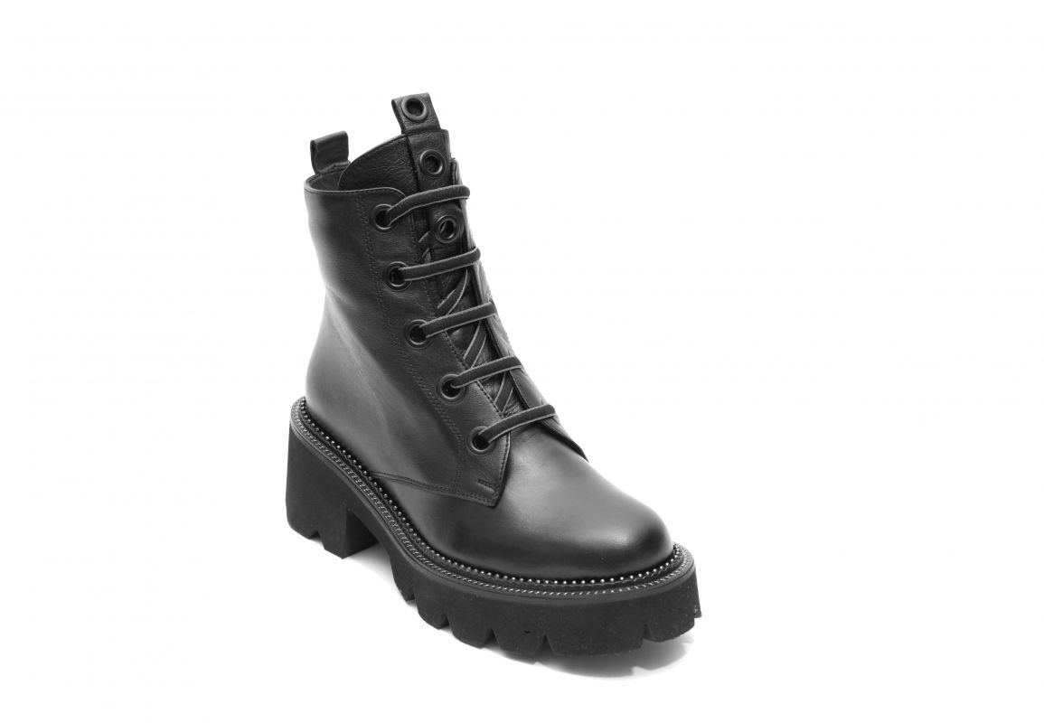 kožená a atestovaná obuv Trendy kožené kotníkové boty BAY-CAN „2168“ černé By Can Shoes