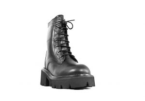 Trendy kožené kotníkové boty BAY-CAN „2168A“ černé | 36, 37, 38, 39, 40