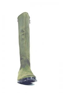 kožená a atestovaná obuv Zimní kozačky "1797" broušená kůže - olivová AlexTom