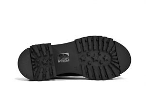 kožená a atestovaná obuv Dámské kožené polobotky 0219, černé, bílé zdobení Donna Style