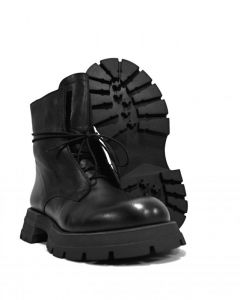 kožená a atestovaná obuv Černé zimní kotníčkové boty 21047 Donna Style