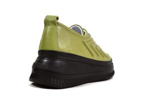 kožená a atestovaná obuv Dámské luxusní kotníkové boty „MarcellaShoes“ 565, olivové