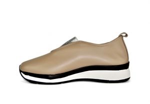 kožená a atestovaná obuv Dámské luxusní kožené mokasíny „Marcella Shoes“, 402 béžové