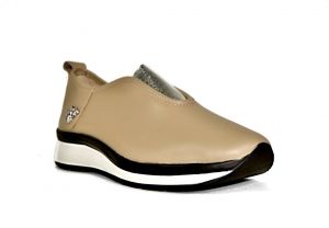 kožená a atestovaná obuv Dámské luxusní kožené mokasíny „Marcella Shoes“, 402 béžové