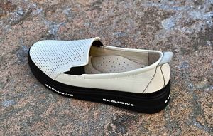 kožená a atestovaná obuv Dámské luxusní kožené mokasíny „MarcellaShoes“ 503-2, béžové