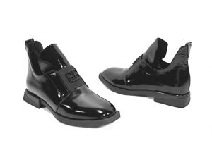 kožená a atestovaná obuv Dámské zateplené kotníčkové kožené boty „Marcella 1739“, černé