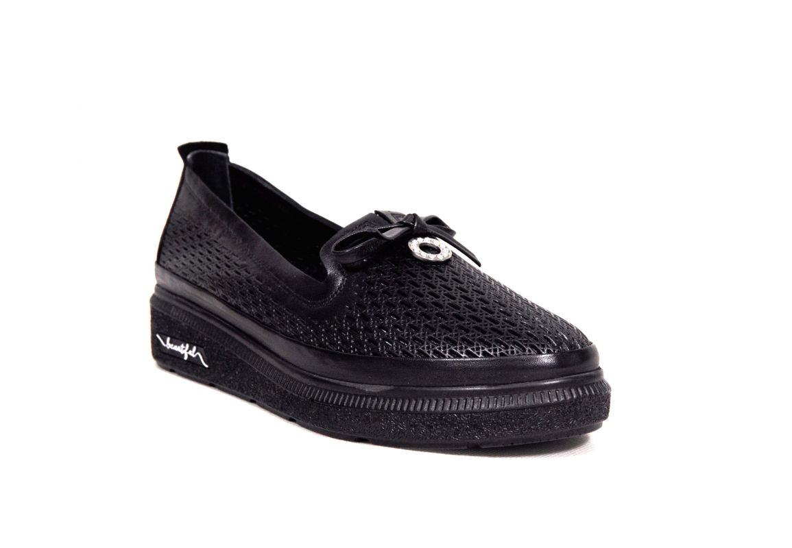 kožená a atestovaná obuv Kožené dámské mokasíny „Marcellashoes“ 560, černé