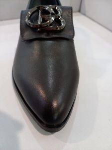 kožená a atestovaná obuv Luxusní dámské polobotky „MarcellaShoes“ 1239 s černou platformou