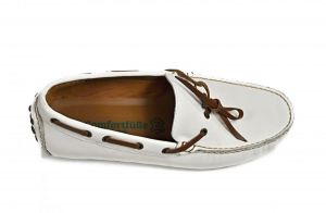 kožená a atestovaná obuv Luxusní pánské mokasíny „Comfortfusse“ 2789, bílé a černé