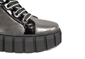 kožená a atestovaná obuv Metalické kotníkové boty zateplené „DONNA STYLE“ 203