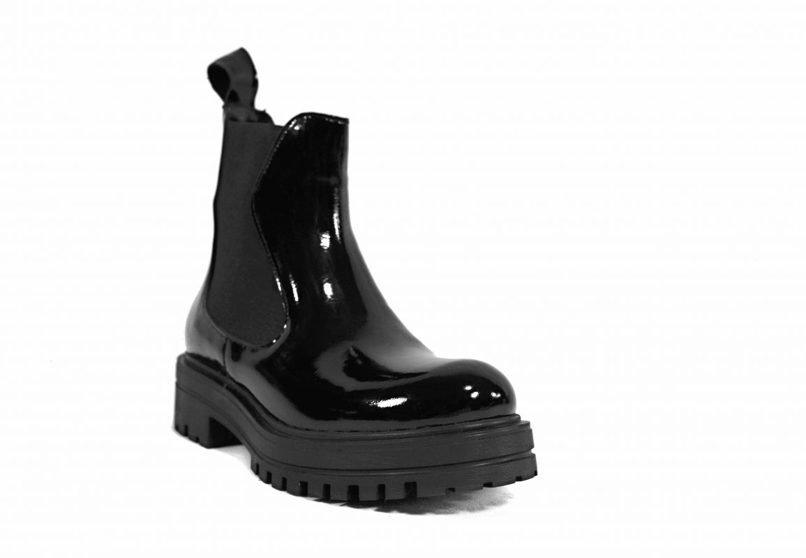 kožená a atestovaná obuv Černé kotníkové boty zateplené „DONNA STYLE“