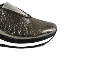 kožená a atestovaná obuv Stylové dámské mokasíny Marcella 402-2, stříbrné