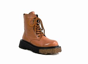Kožené kotníčkové boty „Bycan“ 2025 hnědo okrové barvy | 36, 37, 38, 39, 40