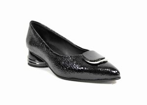 Kožené lakované lodičky v módním trendu “Donna Style“ 308-5202, černé | 36, 38, 39