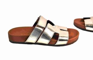 kožená a atestovaná obuv Letní luxusní nazouváky „Crux“ 155, zlaté