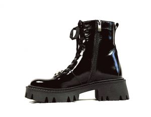kožená a atestovaná obuv Originální kotníčkové kožené boty „2239-1“ černé Donna Style