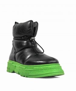 kožená a atestovaná obuv Originální kotníčkové kožené boty „40-02“ černé Arsima