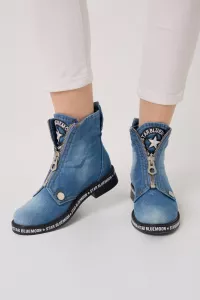 kožená a atestovaná obuv Riflové kotníkové polobotky Starbluemoon