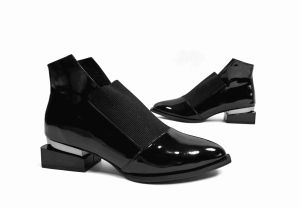 kožená a atestovaná obuv Trendy kožené kotníkové boty BAY-CAN „26“ černé Bay can