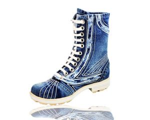 kožená a atestovaná obuv Riflové kotníkové boty 4201 na šněrování Starbluemoon
