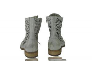 kožená a atestovaná obuv Kožené kotníkové boty "866" Bílo-stříbřité,nebo zlatavé Exquisite